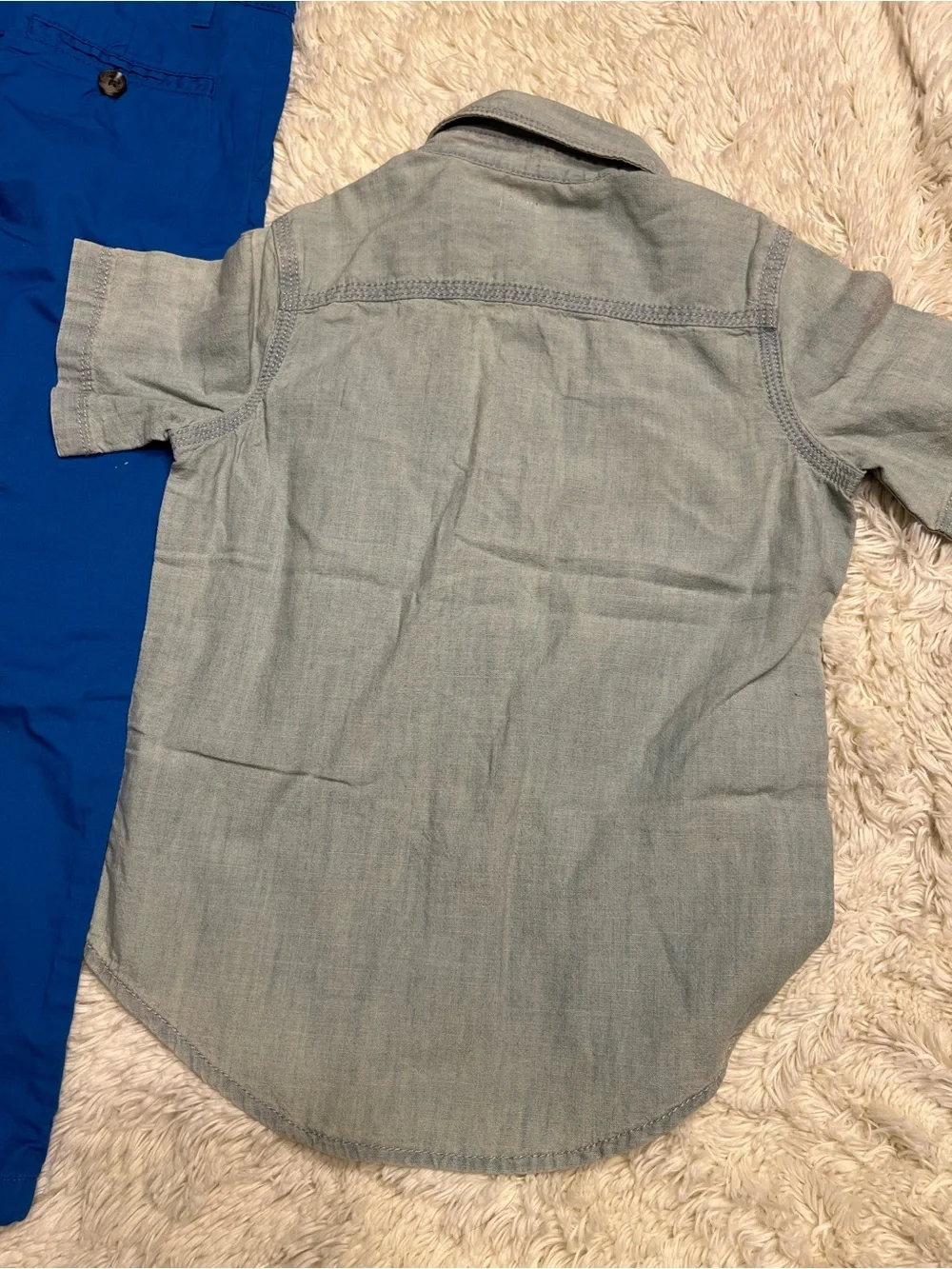 GAP Blue Chino Pants with Light Denim Button-Down Shirt